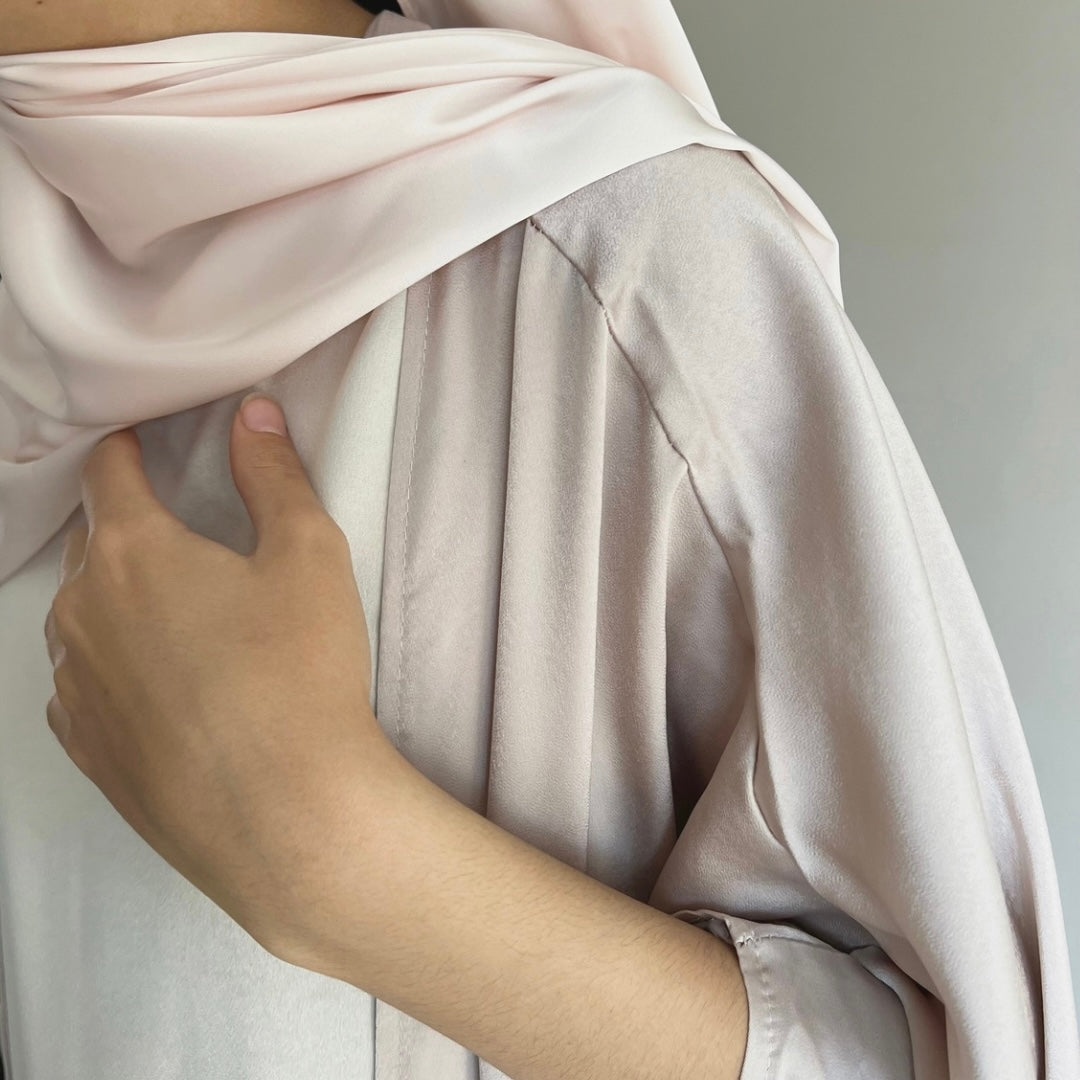 Gilded Blush 2-Piece Open Abaya