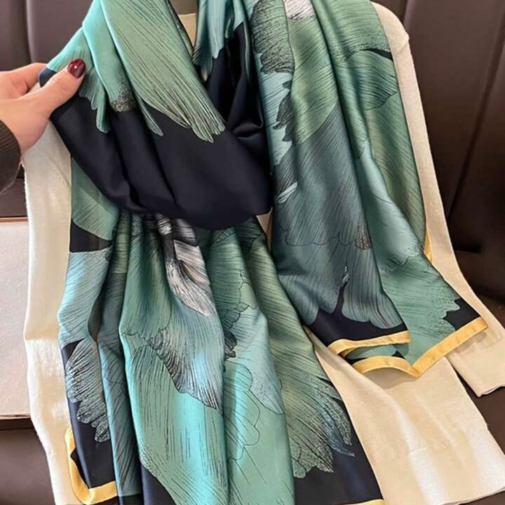 Flora Silk Satin in Waterlily