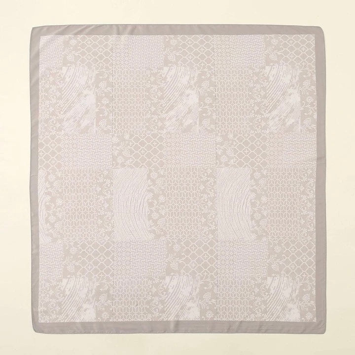 Geometrica Square Silk Satin in Stone