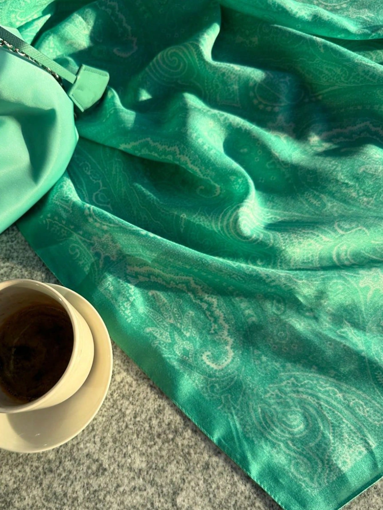 Bohemia Satin Scarf in Shamrock