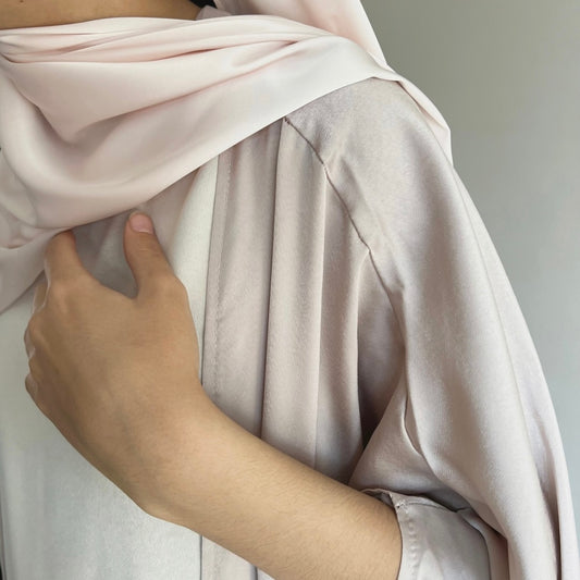 Gilded Blush 2-Piece Open Abaya