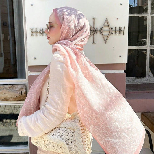 Bohemia Satin Scarf in Pink